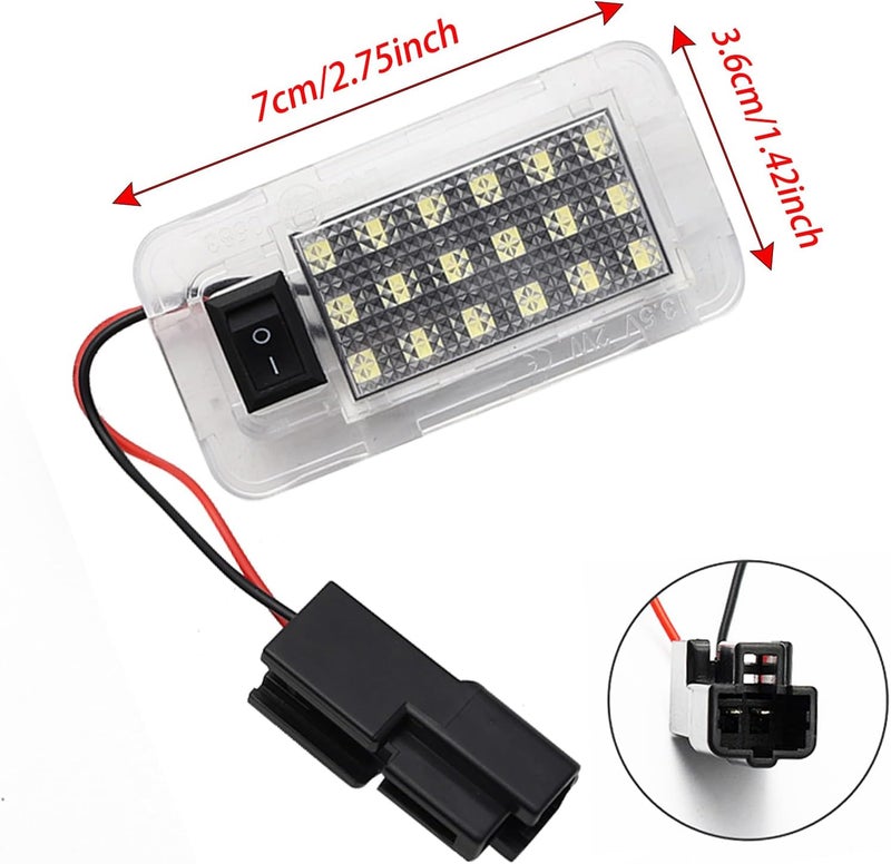 csslyzl 1PC LED Luggage Compartment Lights w/Switch Compatible with Toyota RAV4 Sienna Highlander Prius Venza Scion tC xB, Replacement for Lexus RX350 CT200h NX300h White LED Interior Trunk Cargo Area Lamp - Image 2